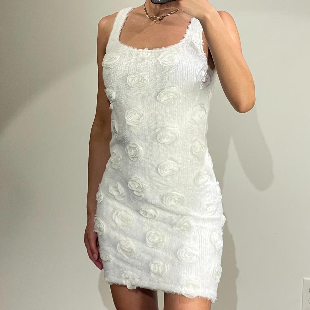 White Floral Mini Dress